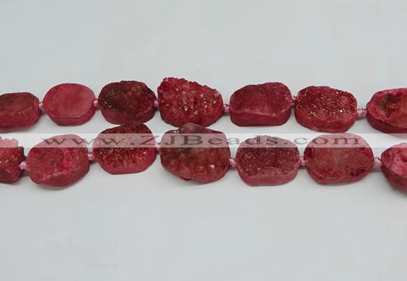 CNG7024 15.5 inches 20*28mm - 25*35mm freeform druzy agate beads