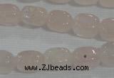 CNG704 15.5 inches 10*14mm nuggets rose quartz beads wholesale