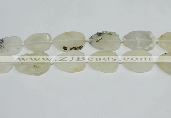 CNG7050 15.5 inches 25*35mm - 30*45mm freeform agate beads