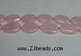 CNG7088 15.5 inches 25*35mm - 35*45mm faceted freeform rose quartz beads