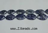 CNG7094 25*35mm - 35*45mm faceted freeform blue spot stone beads