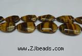 CNG7101 25*35mm - 35*45mm faceted freeform yellow tiger eye beads