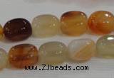 CNG714 15.5 inches 10*14mm nuggets red agate beads wholesale