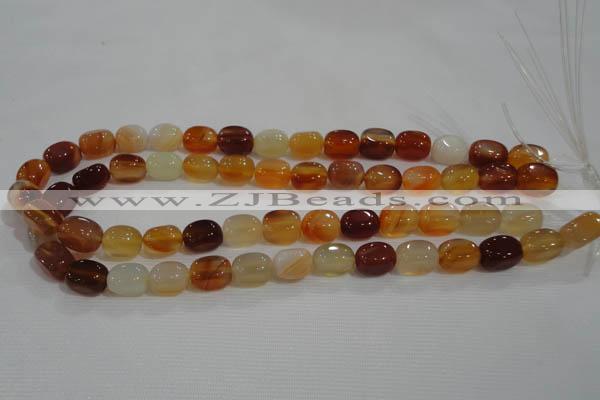 CNG714 15.5 inches 10*14mm nuggets red agate beads wholesale