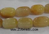 CNG717 15.5 inches 10*16mm nuggets yellow jade beads wholesale