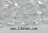 CNG7211 15.5 inches 8mm faceted nuggets white crystal beads