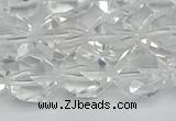 CNG7213 15.5 inches 12mm faceted nuggets white crystal beads