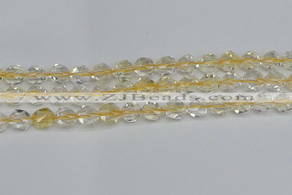 CNG7233 15.5 inches 12mm faceted nuggets citrine gemstone beads