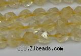 CNG7235 15.5 inches 6mm faceted nuggets citrine beads wholesale