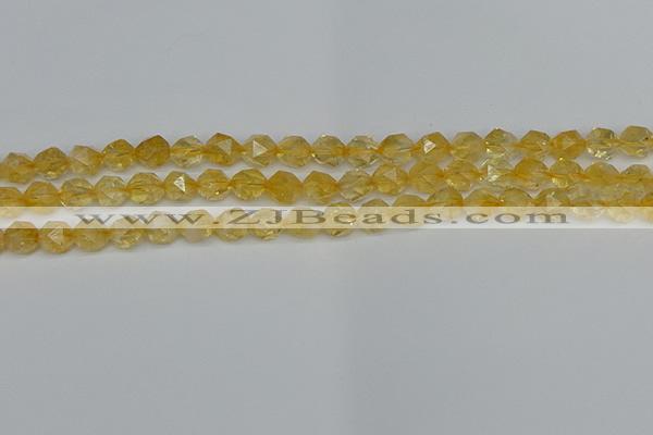 CNG7236 15.5 inches 8mm faceted nuggets citrine beads wholesale
