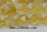 CNG7238 15.5 inches 12mm faceted nuggets citrine beads wholesale