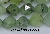 CNG7242 15.5 inches 10mm faceted nuggets green rutilated quartz beads