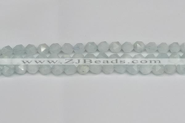 CNG7261 15.5 inches 8mm faceted nuggets aquamarine beads