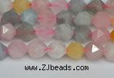 CNG7265 15.5 inches 6mm faceted nuggets morganite beads