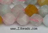 CNG7268 15.5 inches 12mm faceted nuggets morganite beads