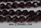 CNG7275 15.5 inches 6mm faceted nuggets red garnet beads