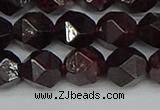 CNG7278 15.5 inches 12mm faceted nuggets red garnet beads