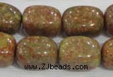 CNG728 15.5 inches 15*18mm nuggets New unakite beads wholesale