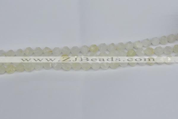 CNG7285 15.5 inches 6mm faceted nuggets white moonstone beads