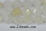 CNG7286 15.5 inches 8mm faceted nuggets white moonstone beads