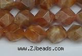 CNG7296 15.5 inches 8mm faceted nuggets sunstone beads