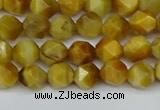 CNG7305 15.5 inches 6mm faceted nuggets golden tiger eye beads