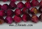 CNG7320 15.5 inches 6mm faceted nuggets red tiger eye beads