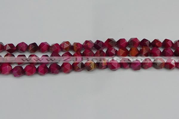 CNG7322 15.5 inches 10mm faceted nuggets red tiger eye beads