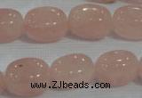 CNG734 15.5 inches 12*18mm nuggets rose quartz beads wholesale