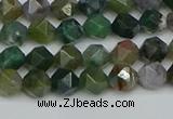 CNG7340 15.5 inches 6mm faceted nuggets Indian agate beads