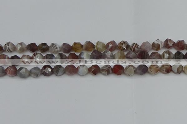 CNG7346 15.5 inches 8mm faceted nuggets botswana agate beads