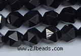 CNG7352 15.5 inches 10mm faceted nuggets Black agate beads
