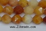 CNG7360 15.5 inches 6mm faceted nuggets yellow jade beads