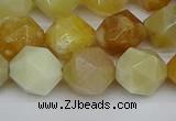 CNG7367 15.5 inches 10mm faceted nuggets yellow opal beads