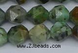 CNG7387 15.5 inches 10mm faceted nuggets African turquoise beads