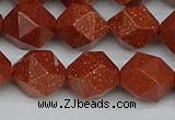 CNG7403 15.5 inches 12mm faceted nuggets goldstone beads