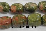 CNG742 15.5 inches 15*18mm nuggets unakite beads wholesale