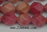 CNG7423 15.5 inches 12mm faceted nuggets rhodochrosite beads