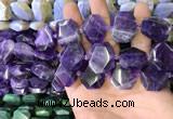 CNG7473 15.5 inches 18*25mm - 20*28mm faceted freeform amethyst beads