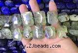 CNG7475 15.5 inches 18*25mm - 20*28mm faceted freeform prehnite beads
