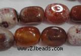 CNG748 15.5 inches 13*18mm nuggets fire agate beads wholesale