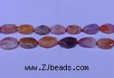 CNG7528 18*25mm - 25*35mm faceted freeform red Botswana agate beads