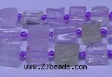 CNG7540 15.5 inches 6*8mm - 10*12mm freeform kunzite beads