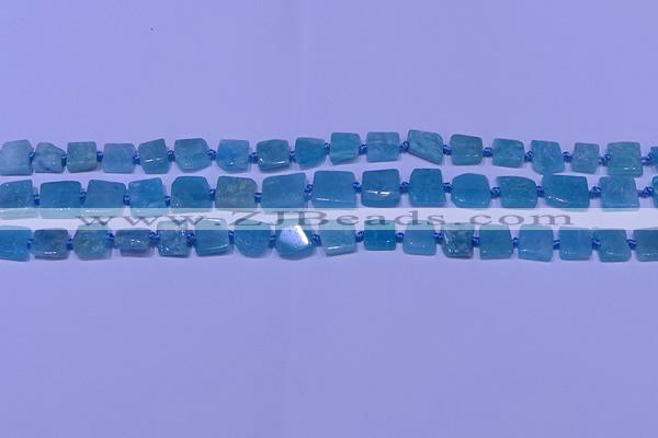 CNG7542 15.5 inches 6*8mm - 10*12mm freeform amazonite beads