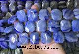 CNG7567 18*25mm - 20*28mm faceted freeform blue aventurine beads