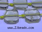 CNG7602 15.5 inches 12*14mm - 15*16mm freeform lemon quartz beads