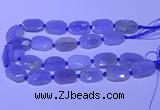 CNG7623 20*30mm - 22*32mm faceted freeform blue chalcedony beads