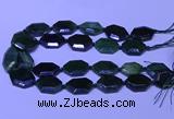CNG7627 20*30mm - 22*32mm faceted freeform Canadian Jade beads