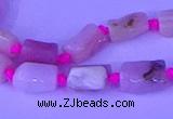 CNG7638 15.5 inches 5*7mm - 8*10mm nuggets pink opal beads