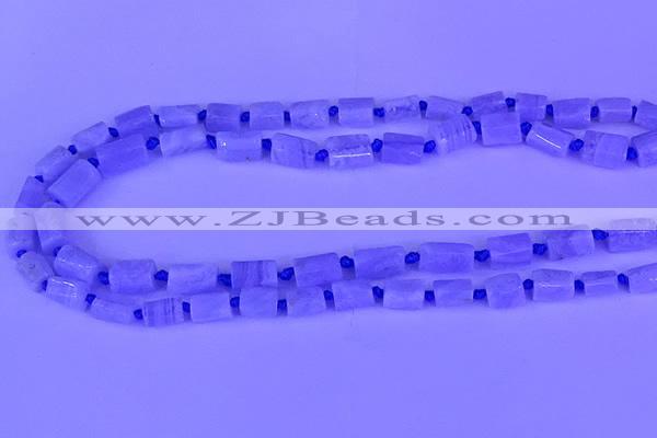 CNG7641 15.5 inches 5*7mm - 8*10mm nuggets blue Lace agate beads